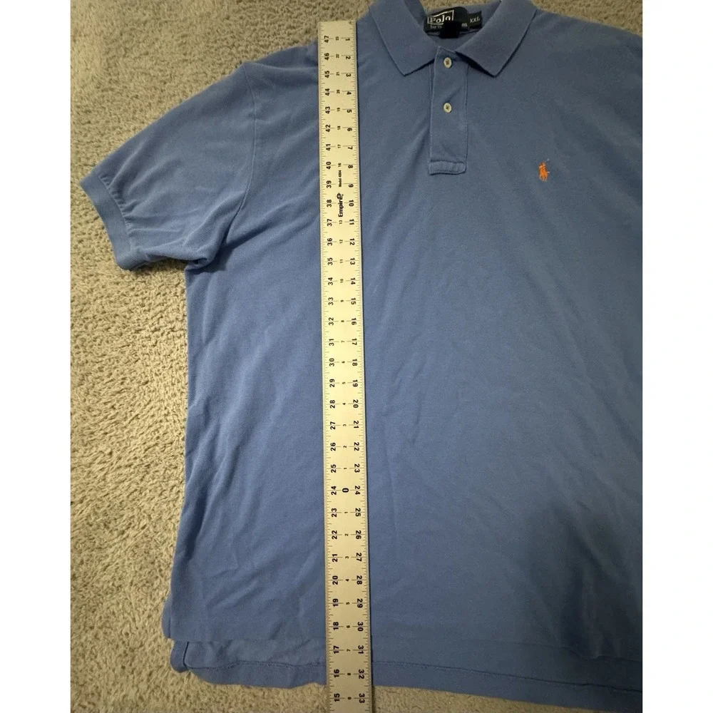 VTG‎ Polo Ralph Lauren Polo Shirt Men 2XL XXL Blue Short Sleeve